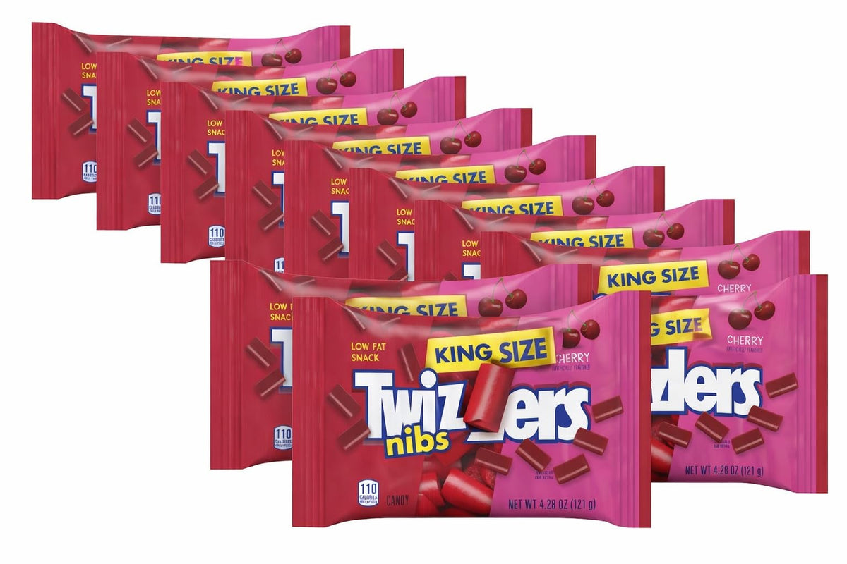 Tundras Twizlers front packaging showing 10-pack convenience and vibrant cherry color