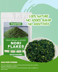 Close-up of TUOTAI nori flakes texture highlighting natural crispness and mineral-rich appearance