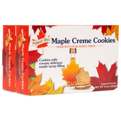 Turkey Hill Sugarbush front packaging showing two-box family pack and maple leaf cookies for easy sharing