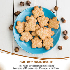 Turkey Hill Sugarbush cookie held in hand to show size and portability for on-the-go snacking