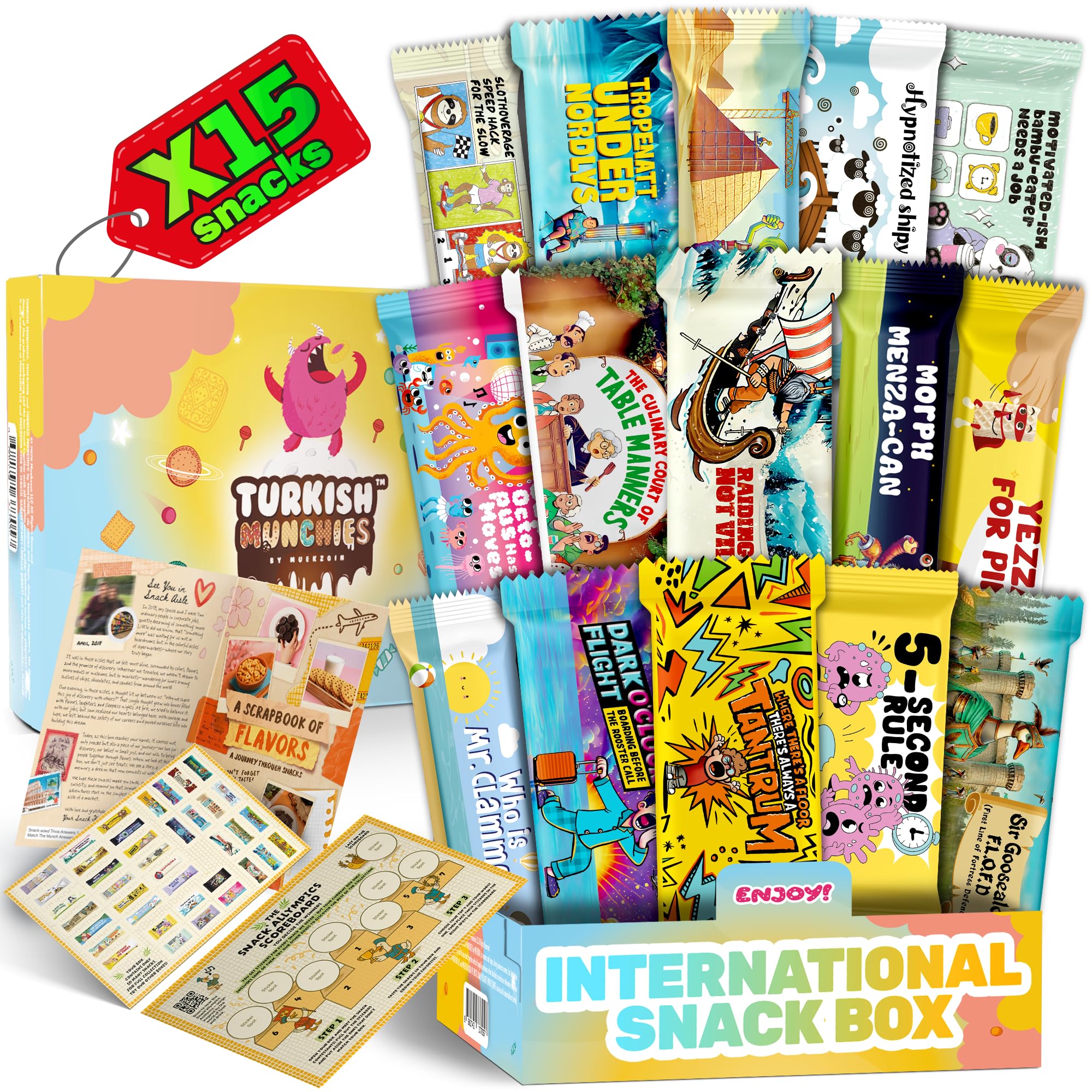 Turkish Munchies front packaging showing gift-ready box and logo benefit: surprise gift