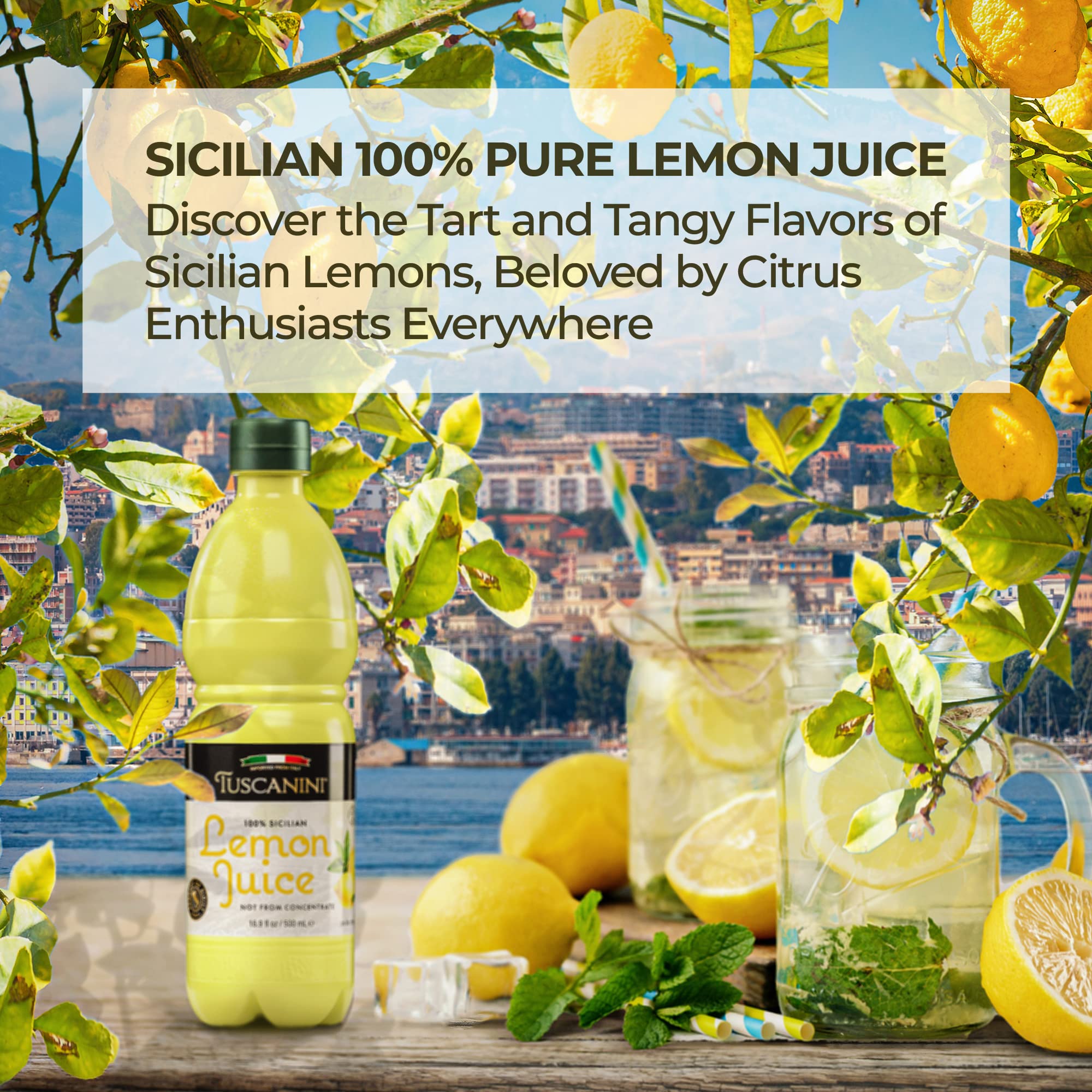 Tuscanini bottle close-up of label highlighting Sicilian origin and kosher certification