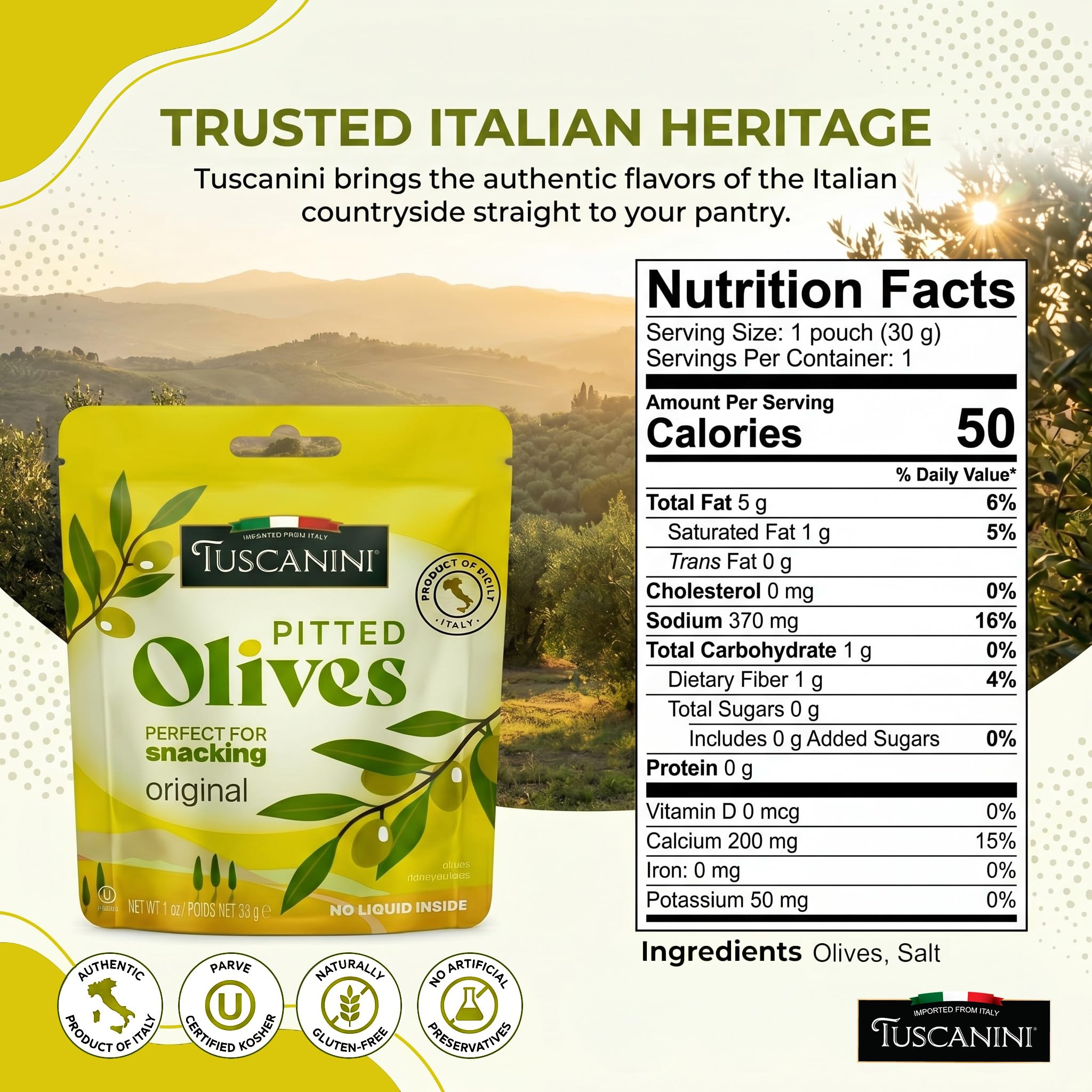 Tuscanini close-up of olive texture highlighting fresh firmness and flavorful bite