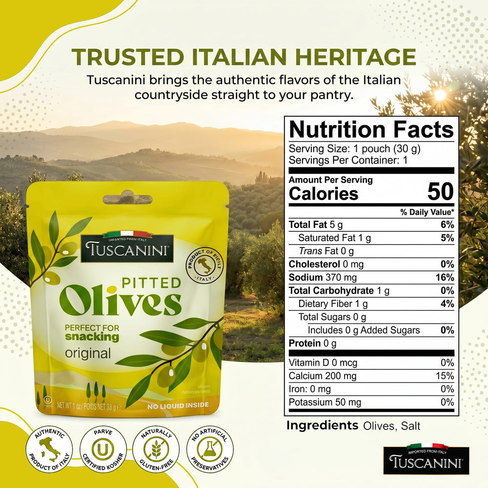Tuscanini close-up of olive texture highlighting fresh firmness and flavorful bite
