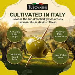 Tuscanini close-up of olive texture highlighting freshness