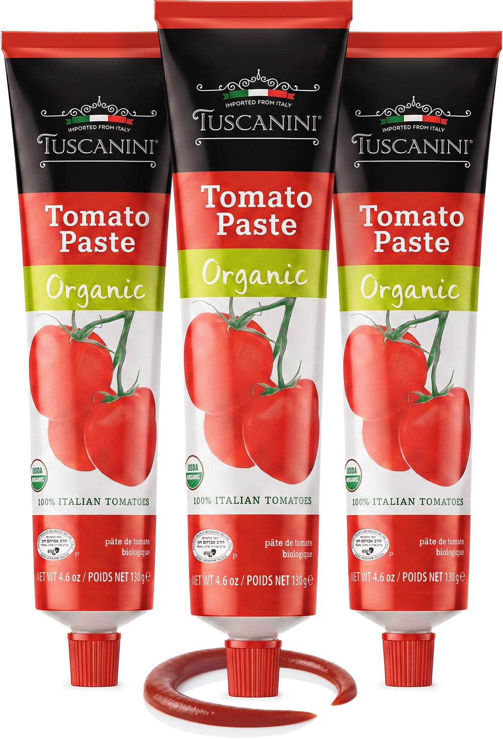 Tuscanini front tube packaging showing brand and size for authentic Italian flavor
