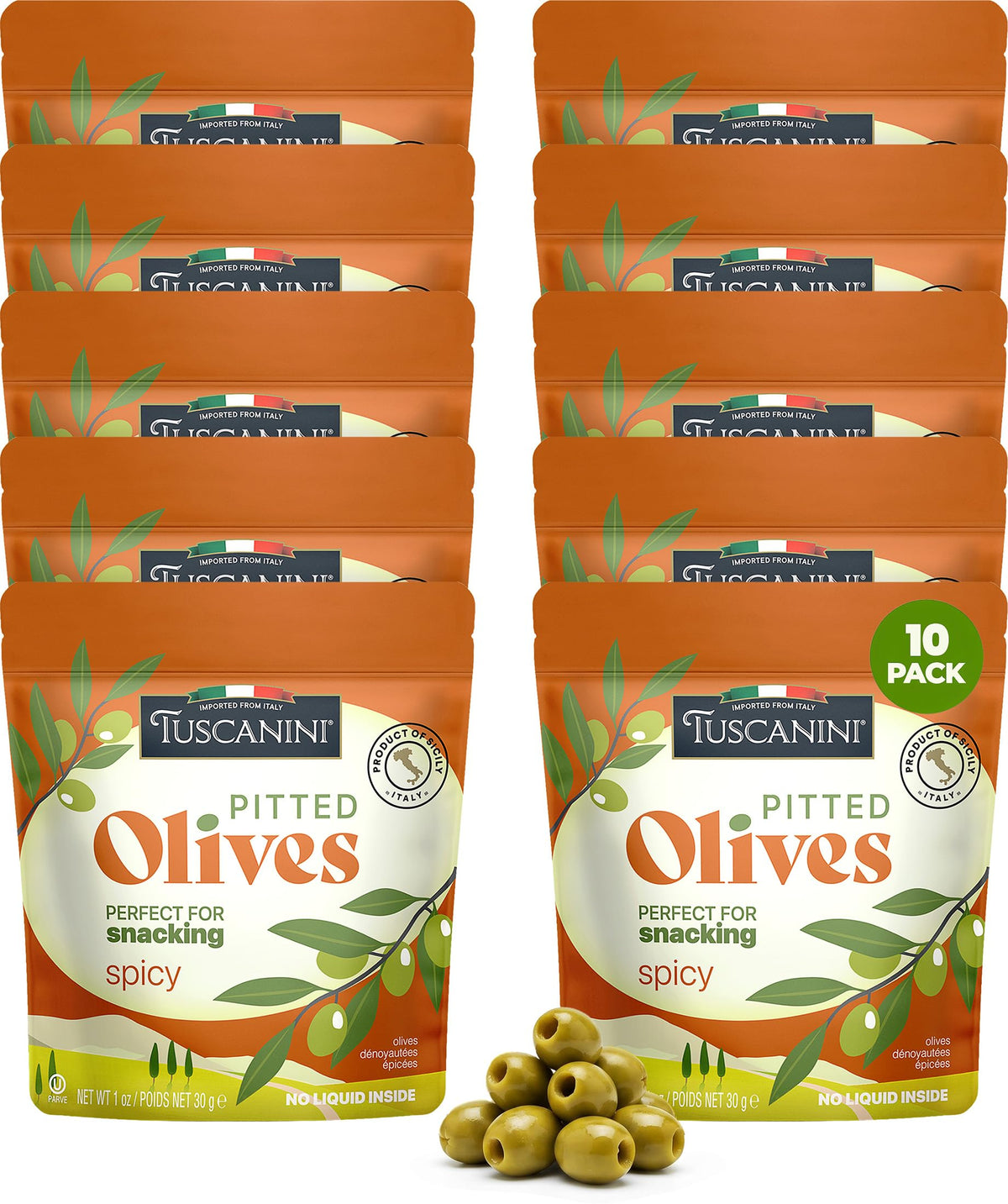 Tuscanini front packaging showing 10-pack convenience and portability