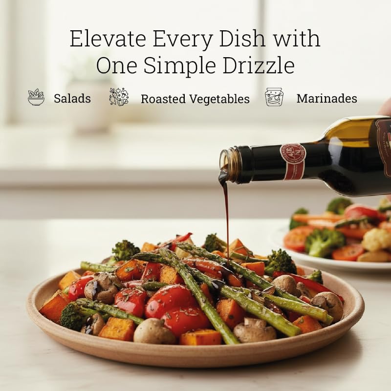 Tuscanini drizzled over fruit and cheese enhancing sweetness and contrast