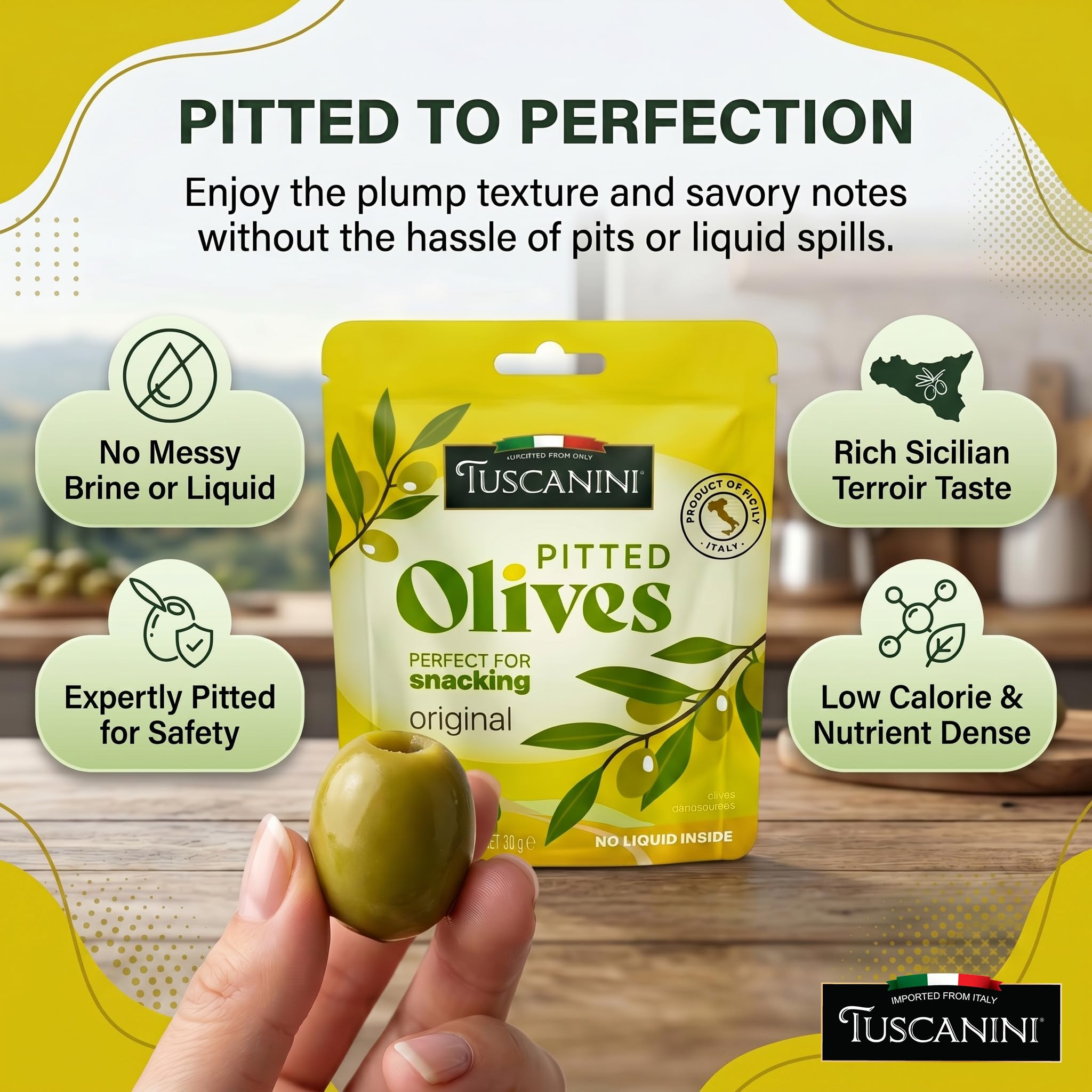 Tuscanini product label with kosher mark and nutrition info assuring dietary needs