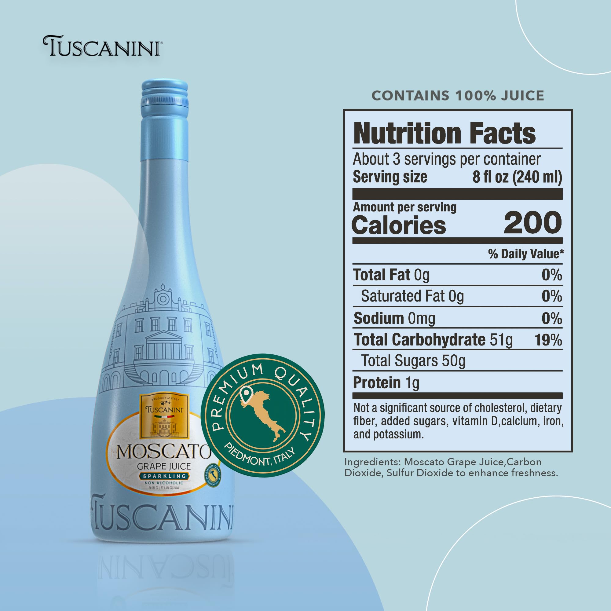 Tuscanini used in a colorful mocktail illustrating cocktail versatility