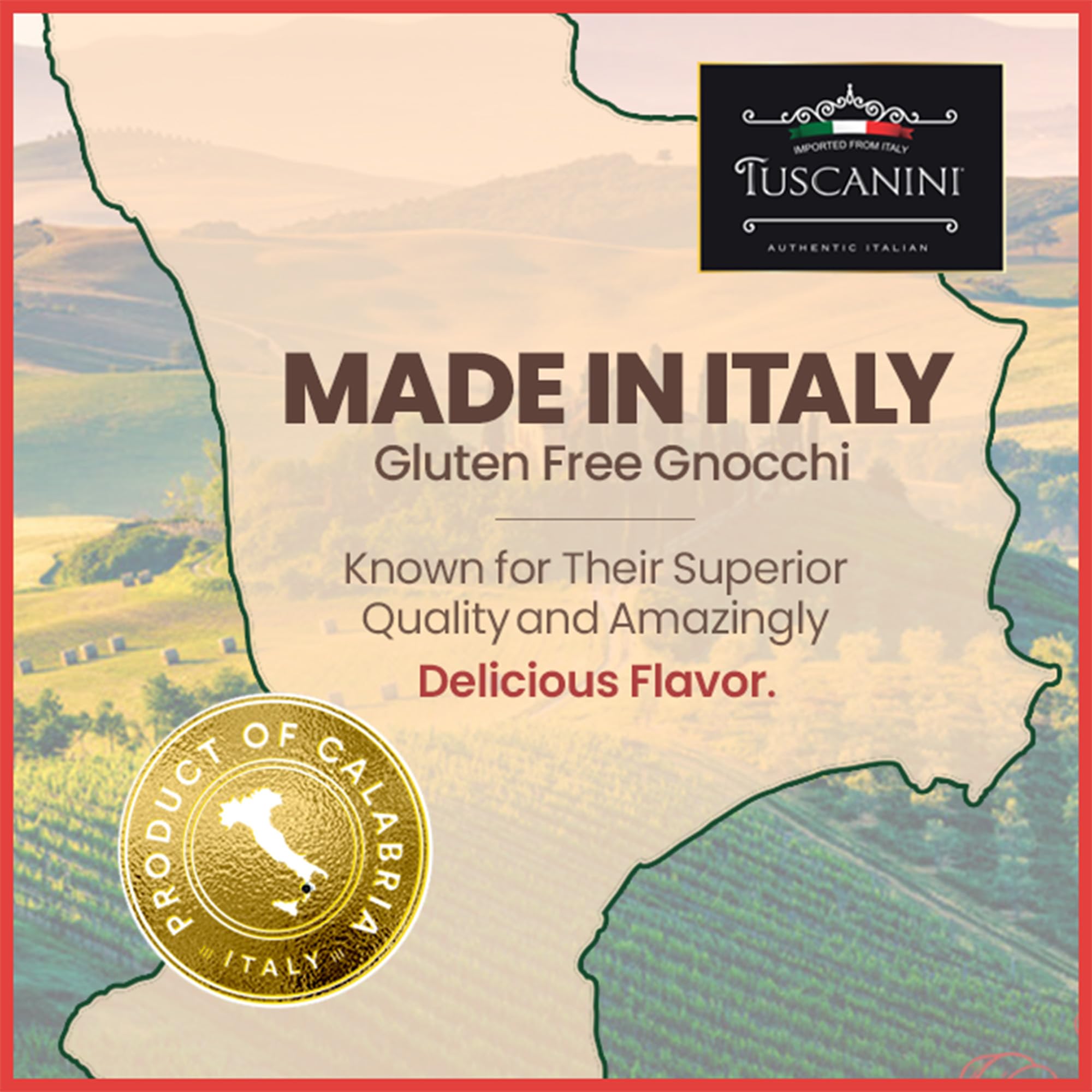Tuscanini nutrition label close-up detailing ingredients and low-fat benefit