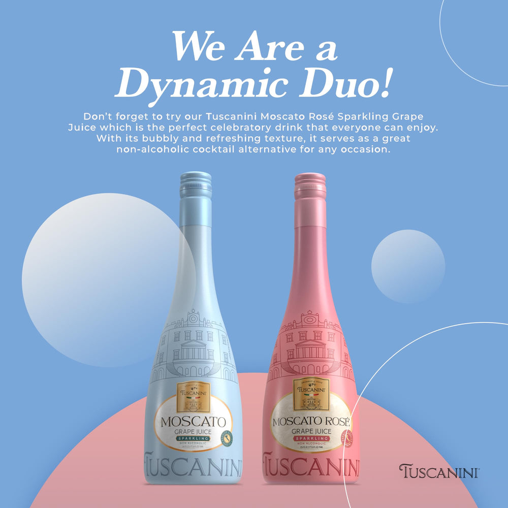 Tuscanini poured into flutes demonstrating celebratory presentation