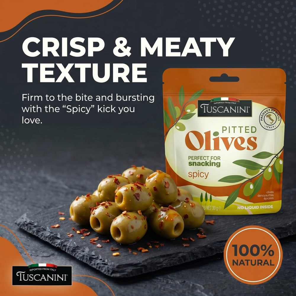 Tuscanini pouch in hand to show 1 oz single-serve size and portability