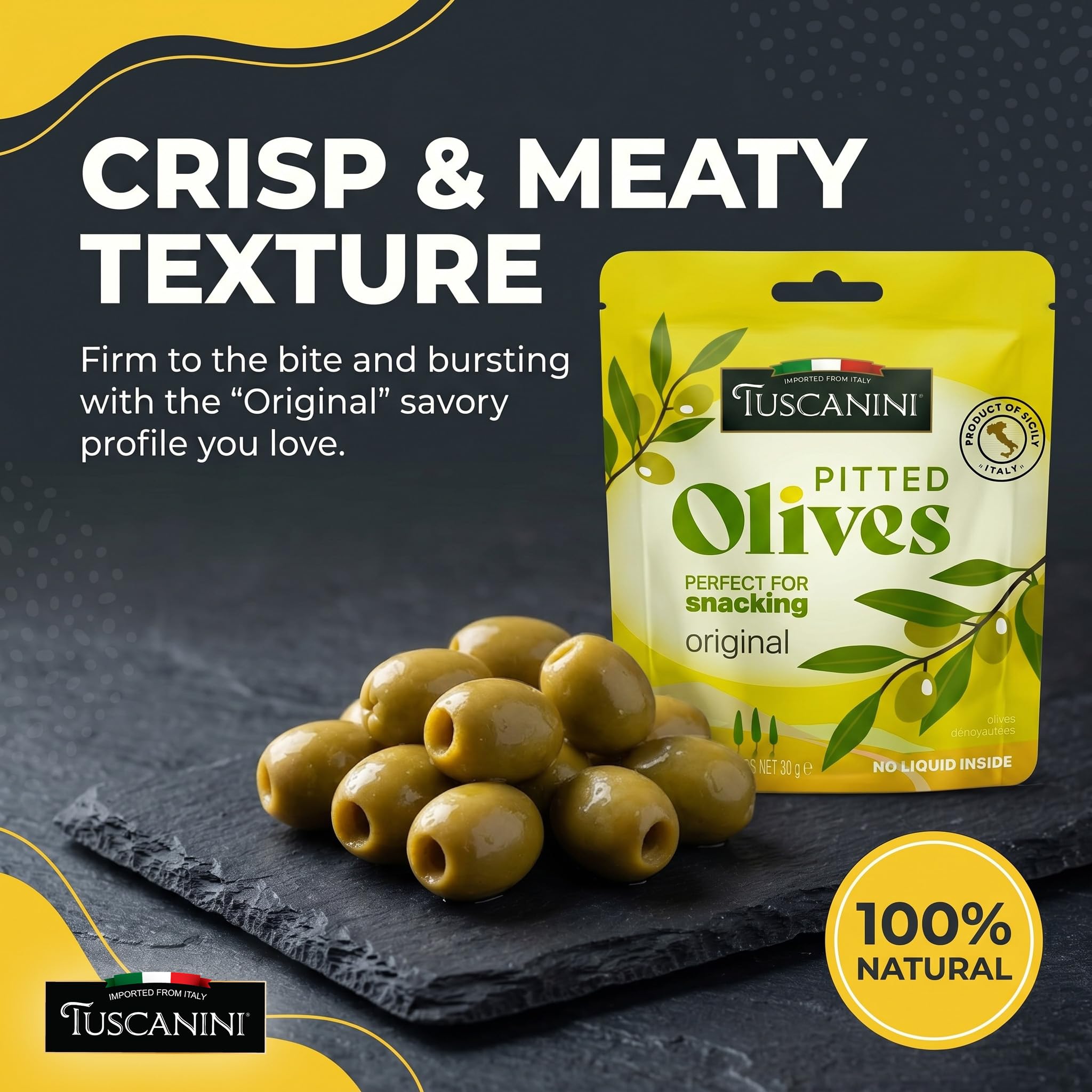 Tuscanini trio of flavor pouches displayed for choice