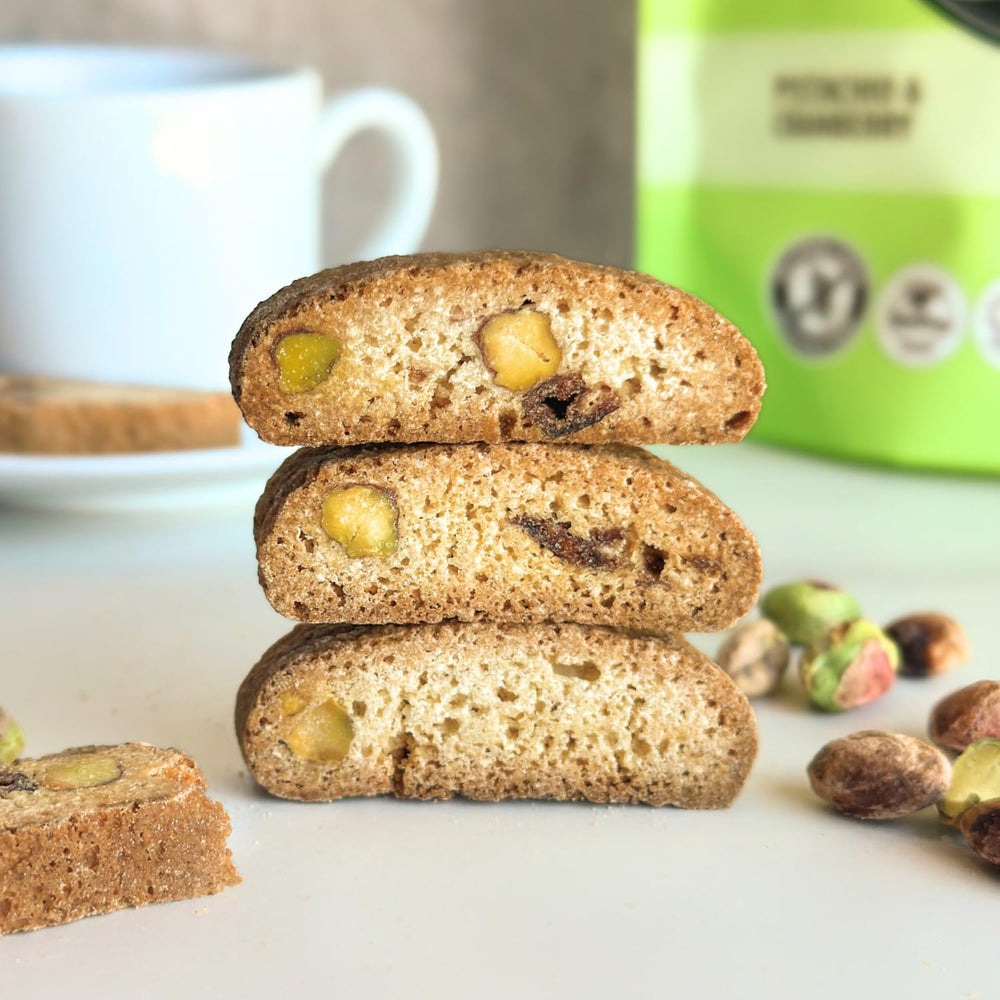 Tutti Gourmet close-up of biscotti texture showing crunch and nuts