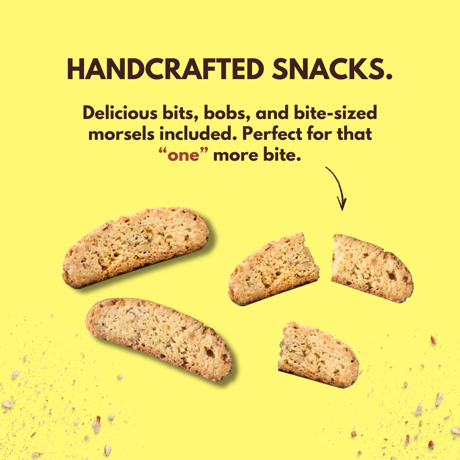 Tutti Gourmet biscotti beside a ruler and coffee cup for size and serving scale
