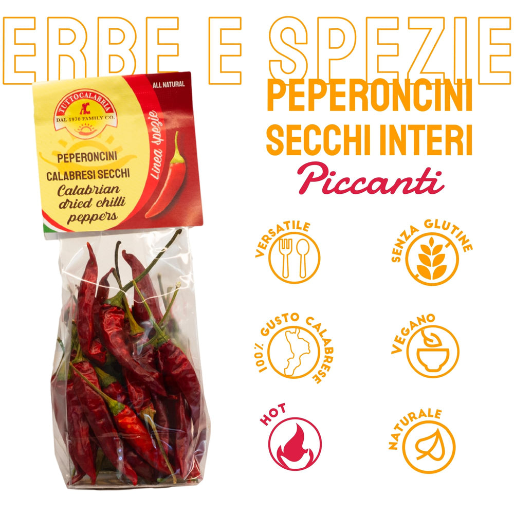 TUTTOCALABRIA close-up of chili stems and wrinkled skin highlighting concentrated flavor