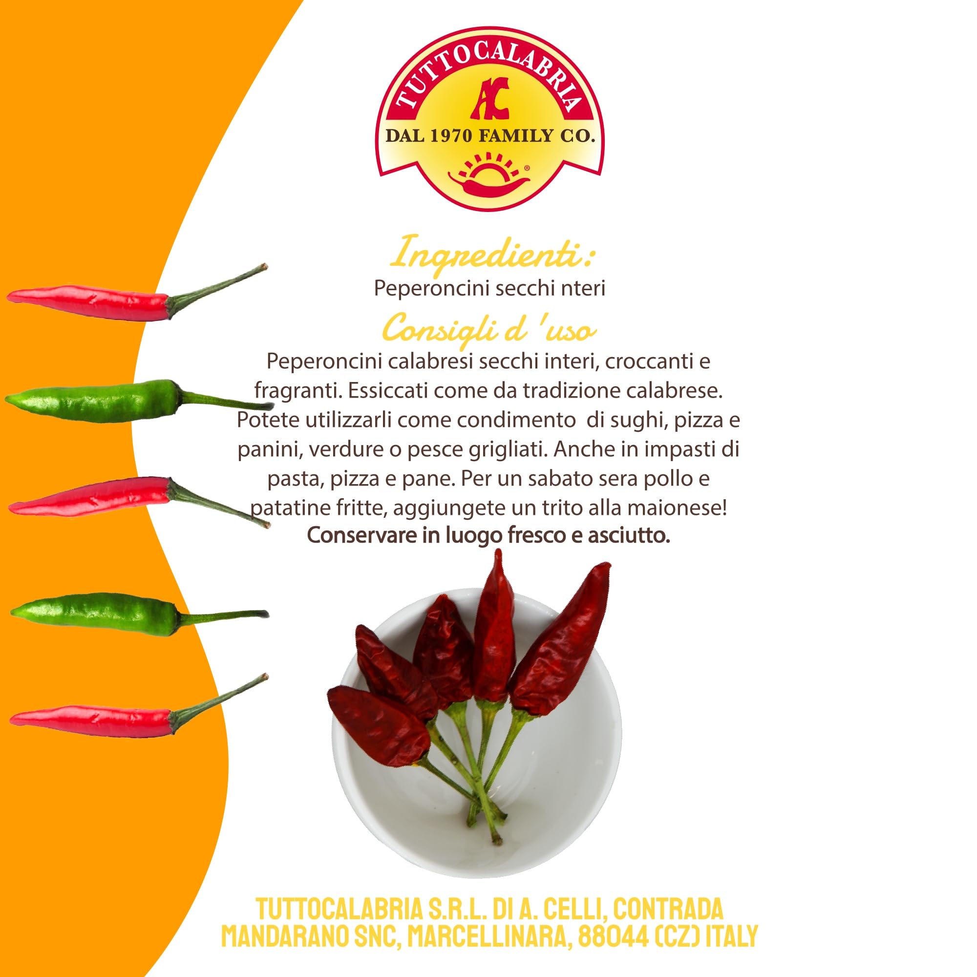 TUTTOCALABRIA chilies used on a pasta dish on a kitchen table showcasing finished flavor boost