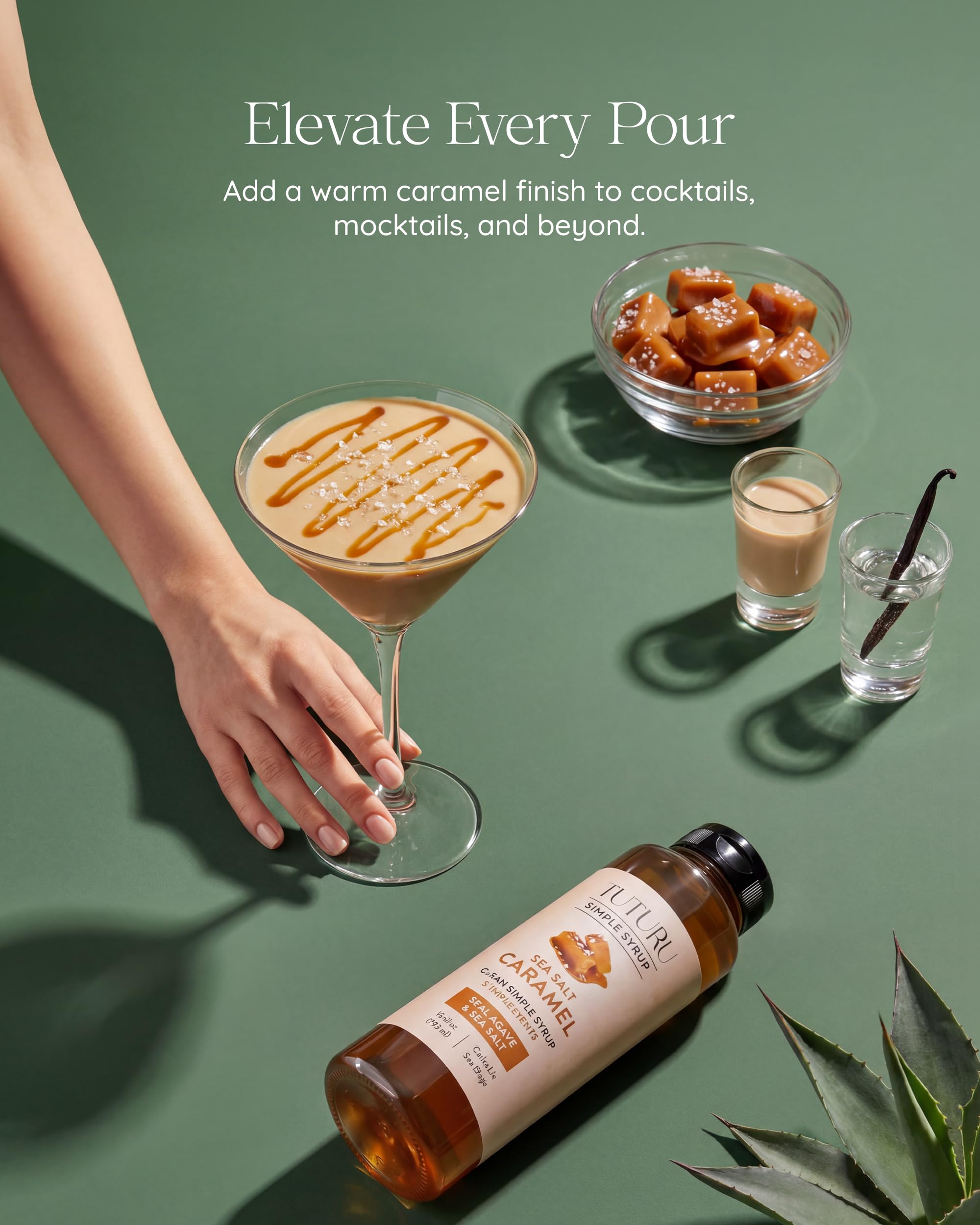 TUTURU Botanical Coffee glaze brushed on pastry showing glossy finish and culinary versatility benefit