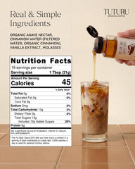 TUTURU Botanical Coffee close-up of label and ingredients, clear clean-label benefit