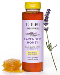 TUTURU Botanical Coffee front bottle view showing lavender honey syrup and premium look