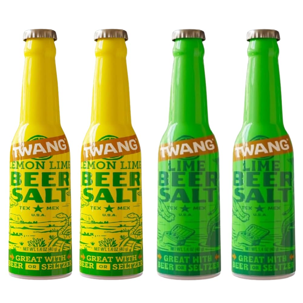 Twang front packaging showing four mini shakers and flavor labels, ideal for quick serving