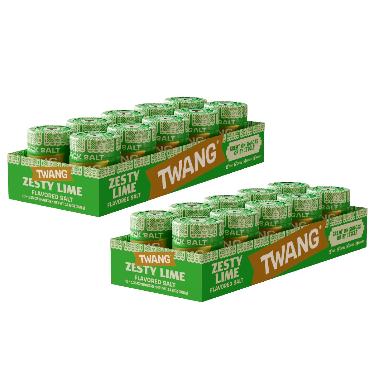 Twang lime front packaging showing shaker and vibrant label for quick identification and flavor boost