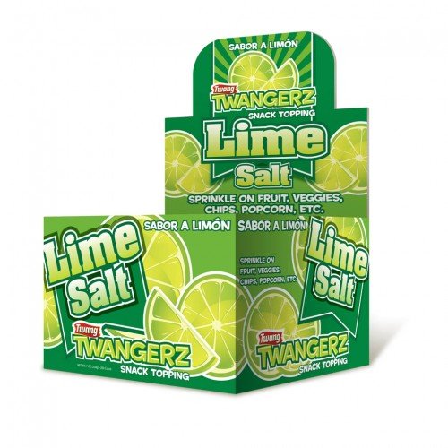 Twang front packet showing lime seasoning and portable convenience