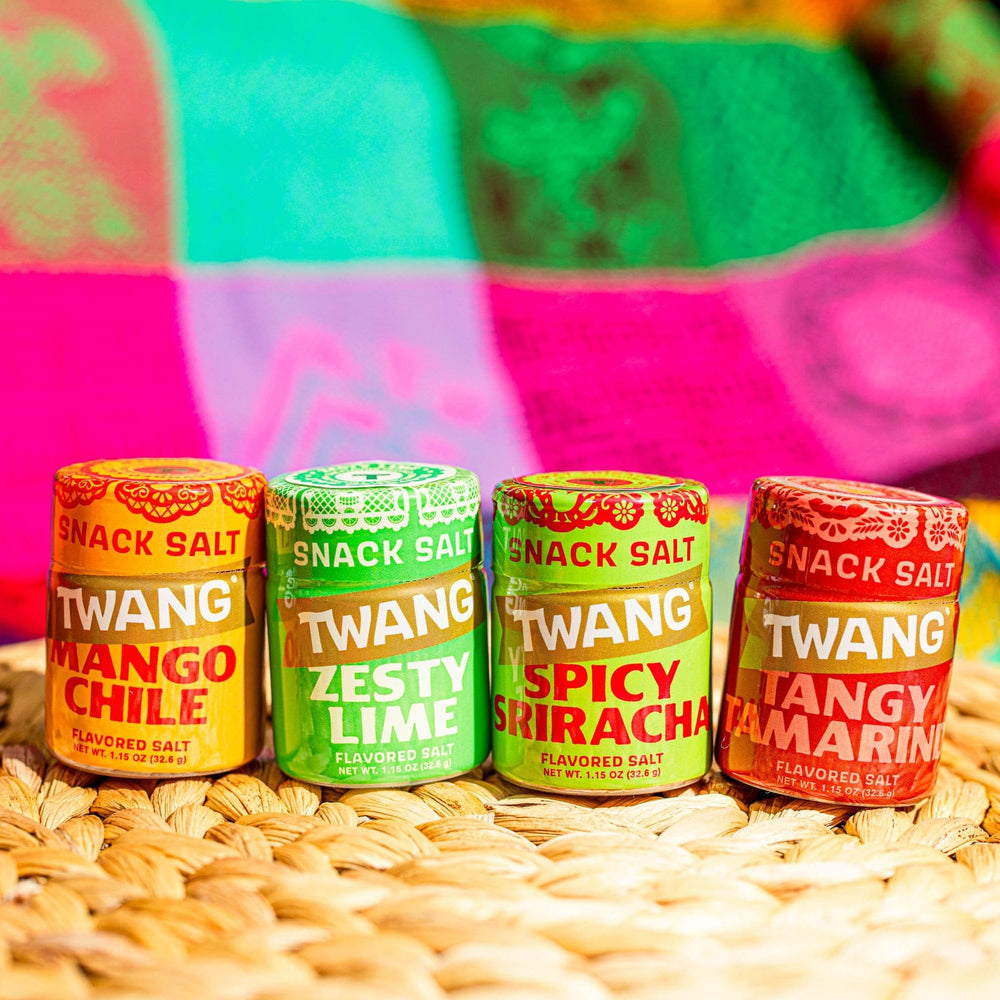 Ten Twang lime shakers grouped together for bulk convenience and sharing