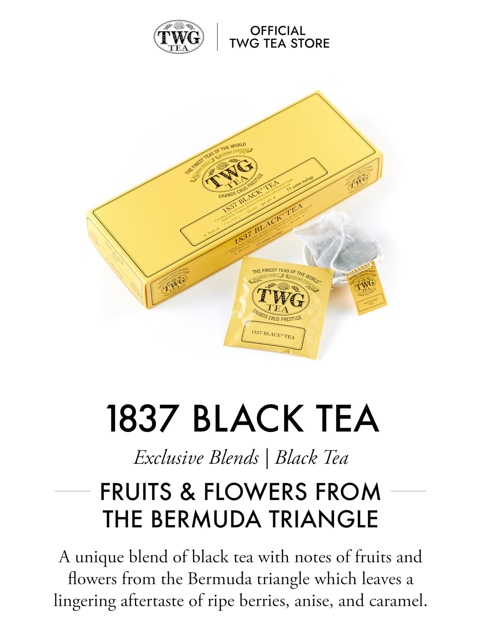 TWG loose-leaf texture and blend detail highlighting fruit and floral pieces