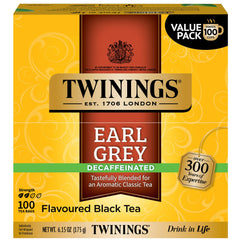 Twinings box front showing 100-count and bergamot aroma benefit