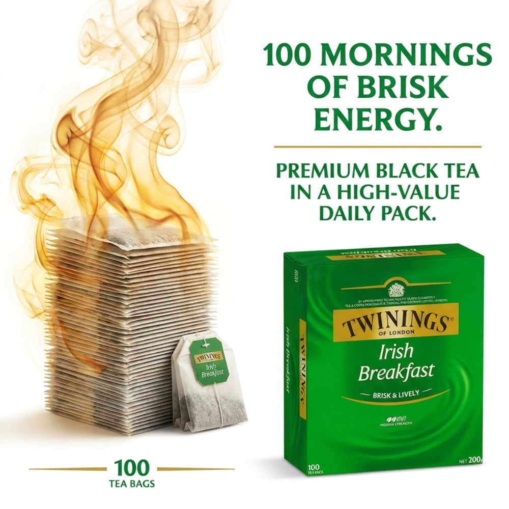 Open Twinings box with lined teabags for easy access and consistent taste