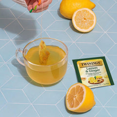 Twinings brewed cup of tea highlighting color and ready-to-drink appeal