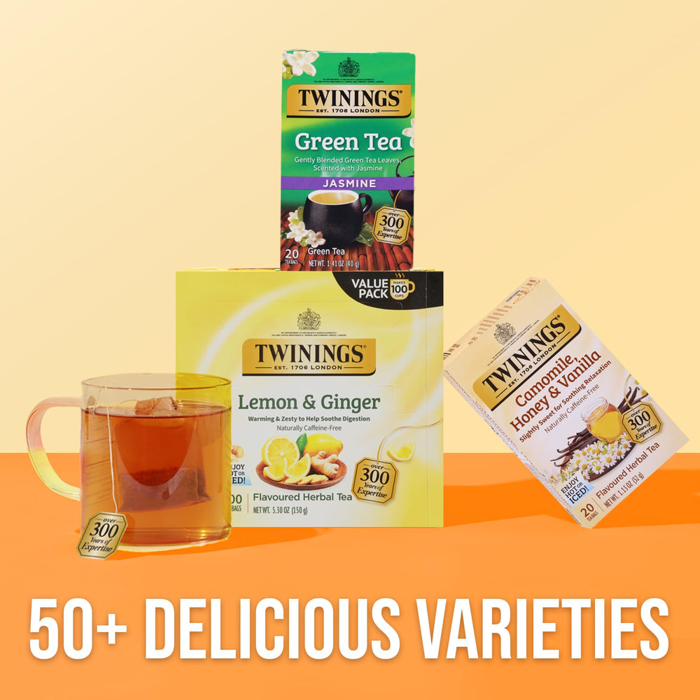 Twinings lifestyle scene with tea cup and book illustrating relaxed tea break