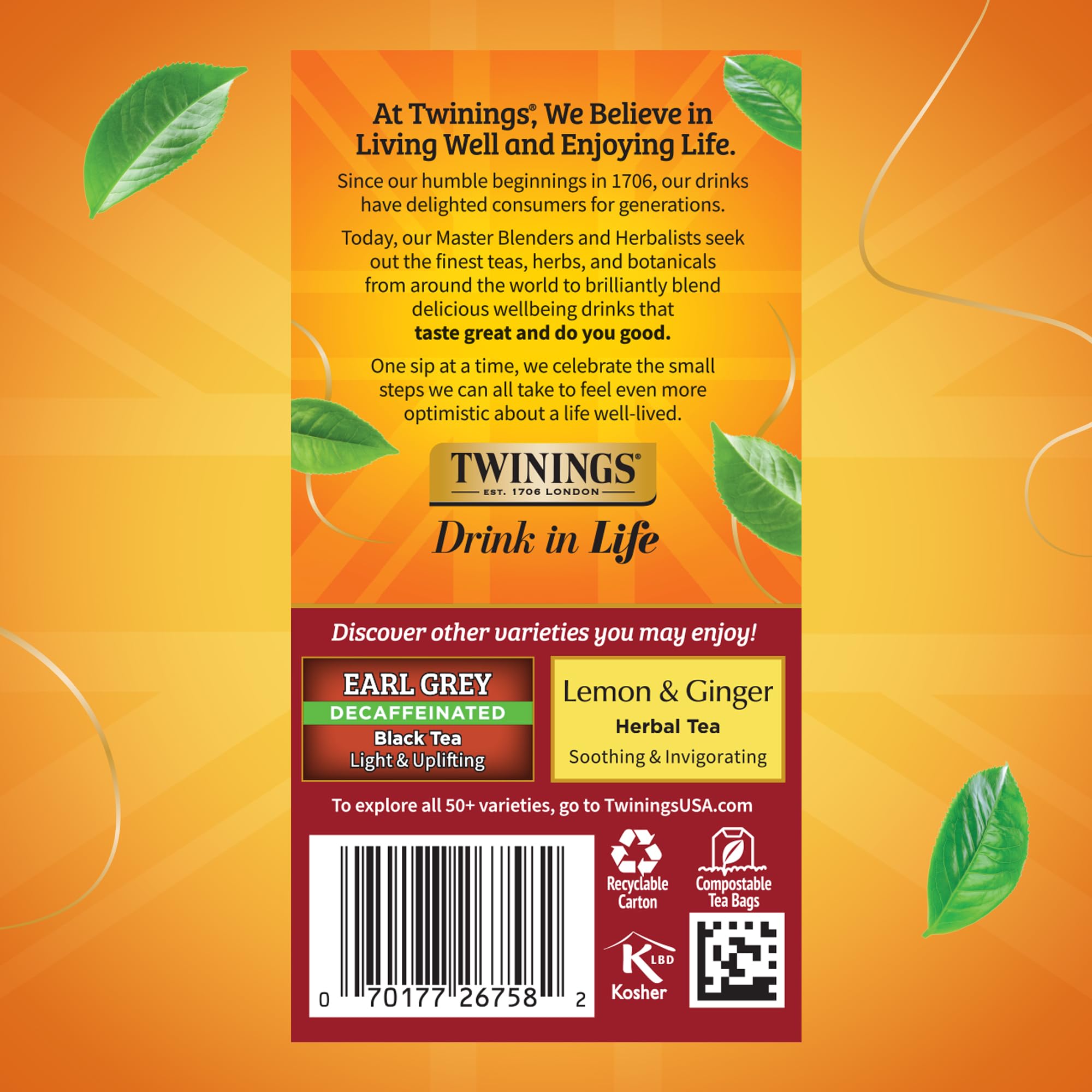 Iced Twinings decaffeinated chai in a tall glass showing refreshing cold-brew option