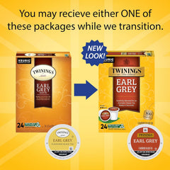 Close-up of a Twinings Earl Grey K-Cup pod illustrating sealed freshness and easy brewing