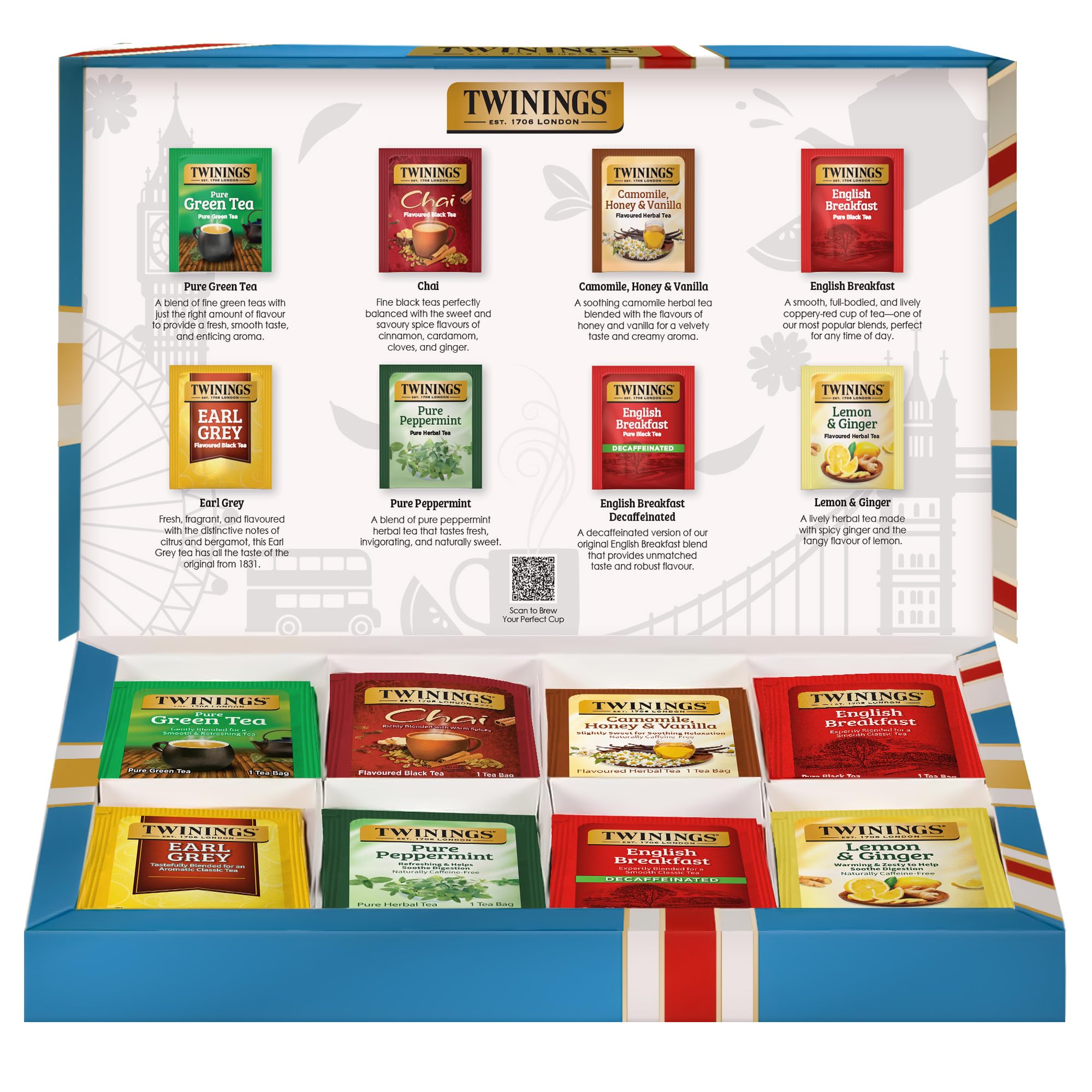 Twinings front packaging showing classic collection and gift-ready design benefits gifting