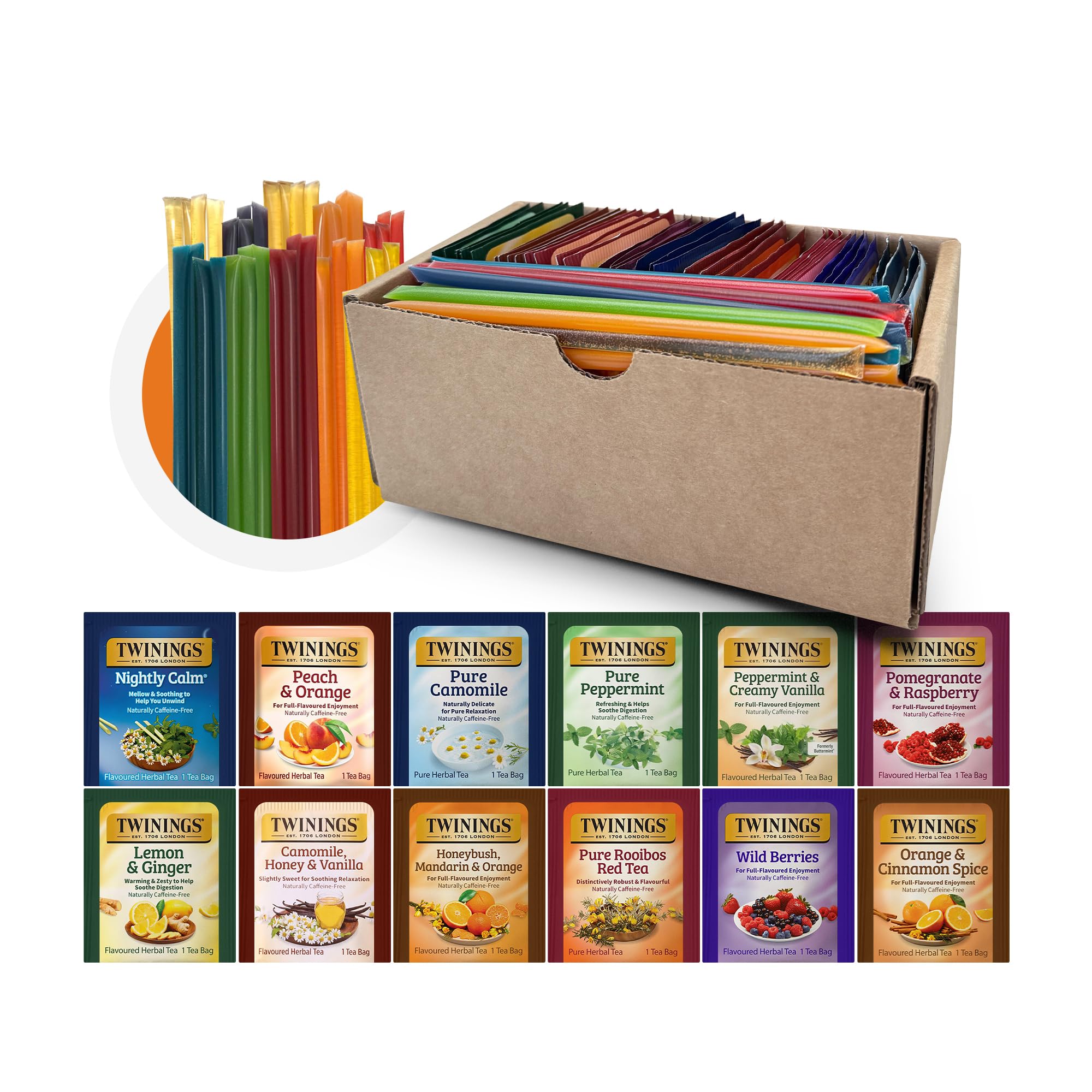Twinings front packaging showing herbal variety and gift-ready appeal