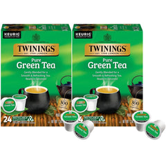 Twinings front packaging showing two boxes and product count benefit