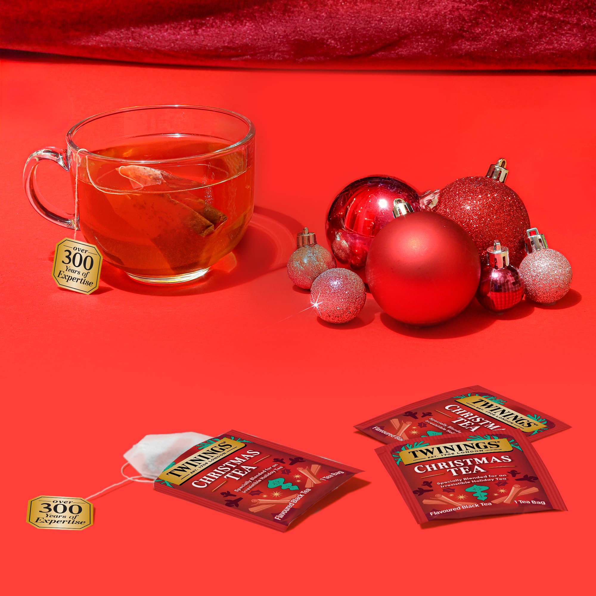 Twinings Gingerbread Joy tea bag detail with spice notes for cozy seasonal comfort