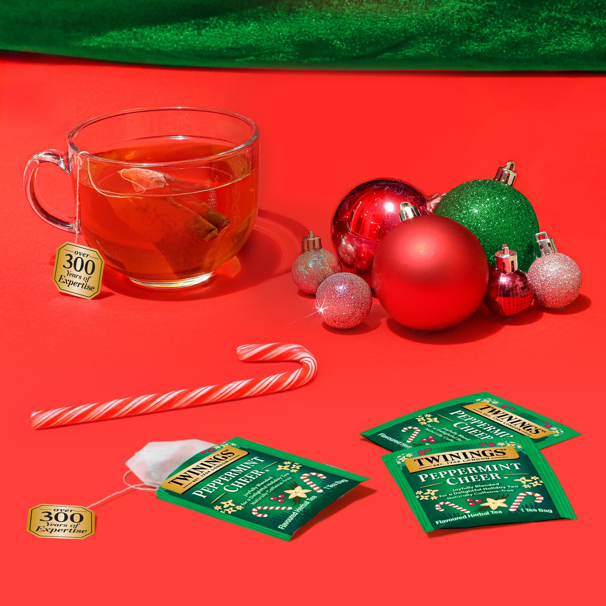 Twinings holiday assortment arranged in gift basket to illustrate easy seasonal gifting