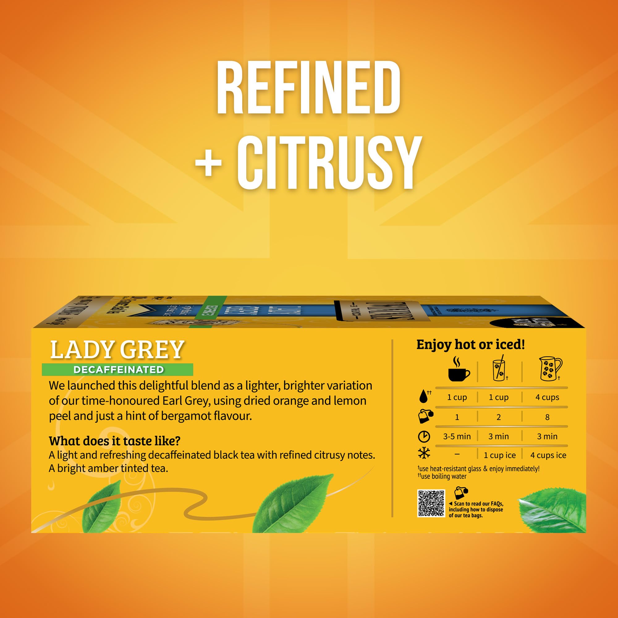 Twinings individually wrapped tea bag packet demonstrating freshness and portability
