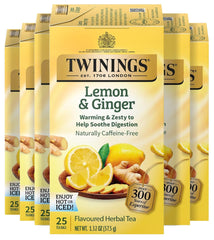 Twinings front box showing lemon and ginger with clear labeling for easy choice