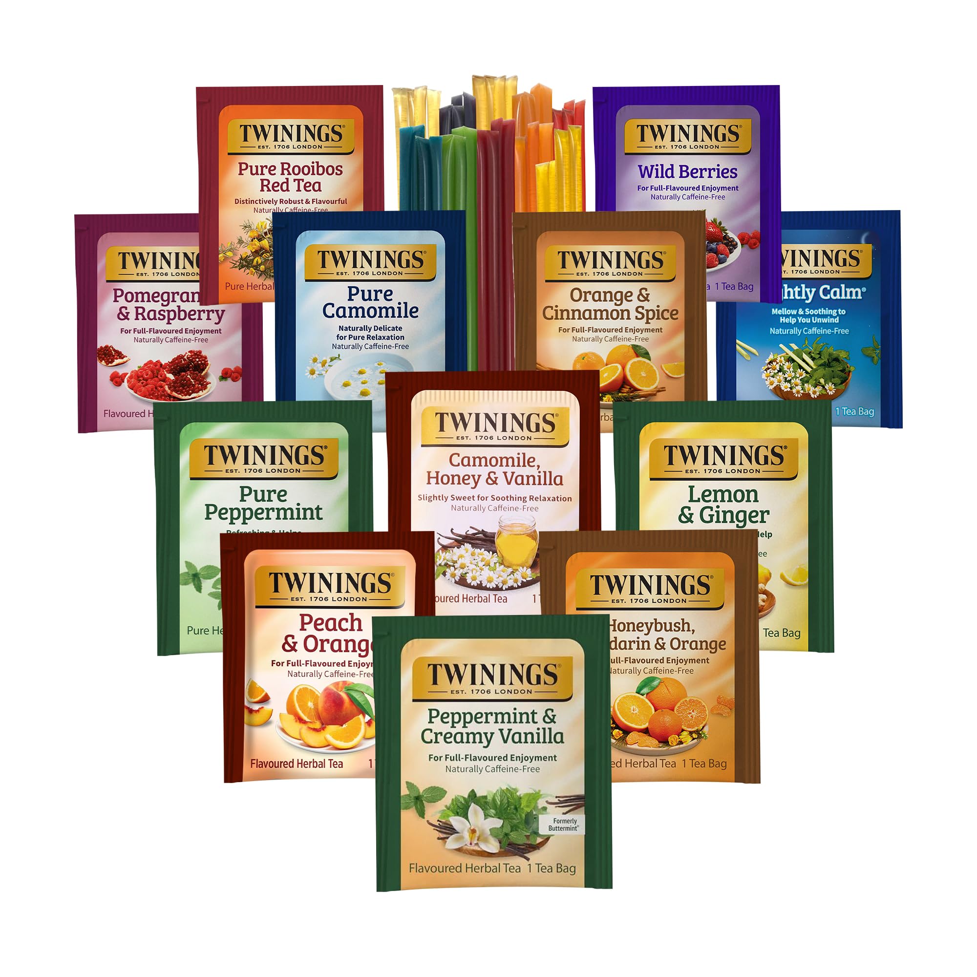 Twinings bedside cup at night suggesting soothing bedtime ritual
