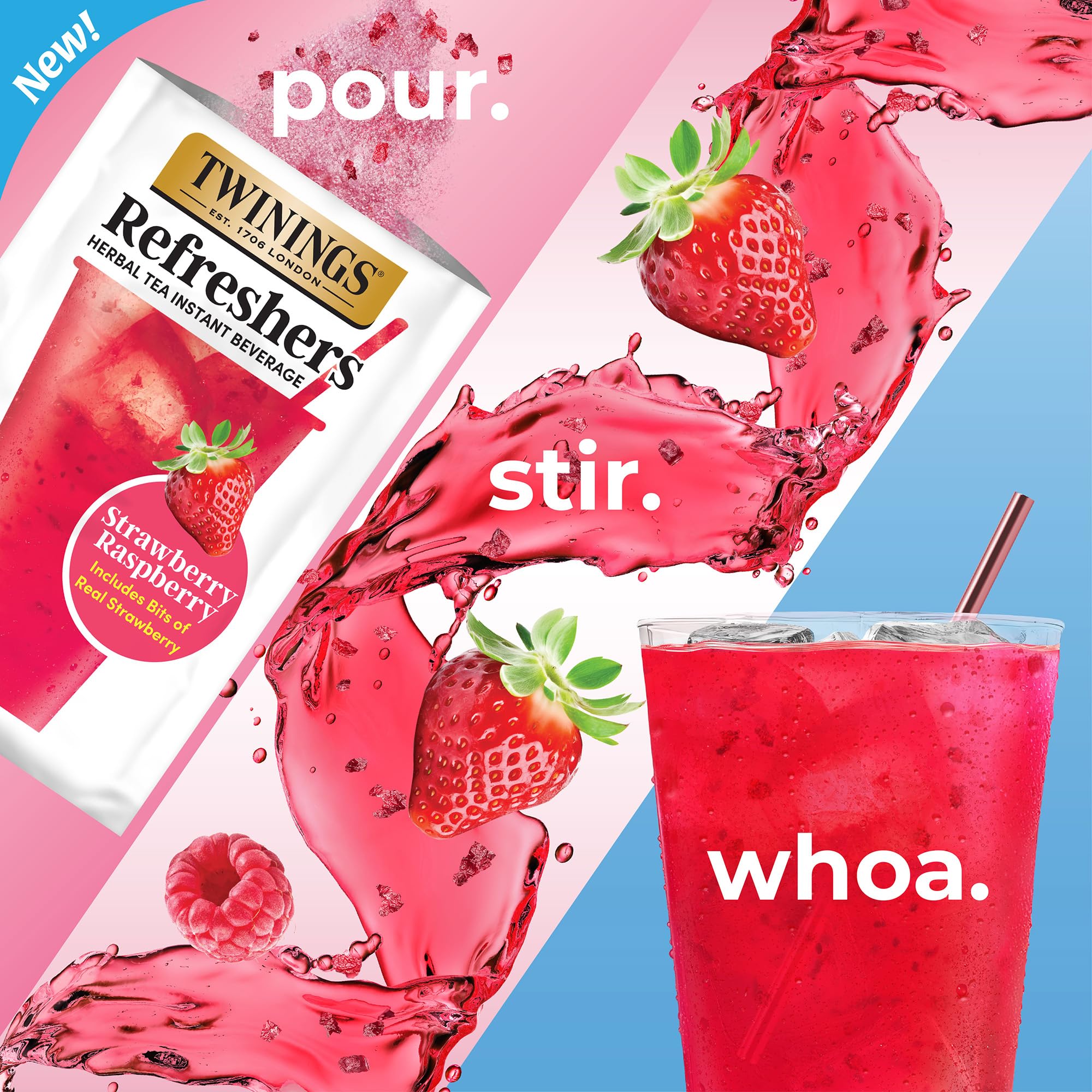 Twinings single-serve packet closeup highlighting easy portioning for quick drinks