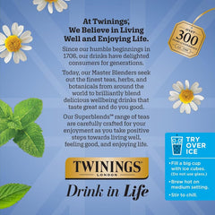 Iced Twinings Sleep tea in a glass over ice showing refreshing cold-brew option for evenings