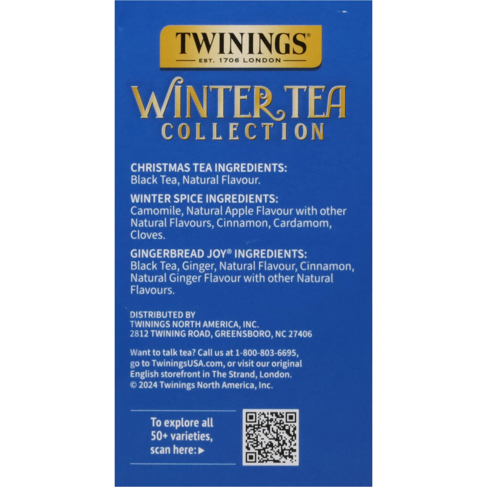 Twinings tea bag tag and ingredient list close-up emphasizing clarity and quality