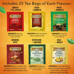 Twinings tea bag steeping in cup showing rich color and quick brewing benefit