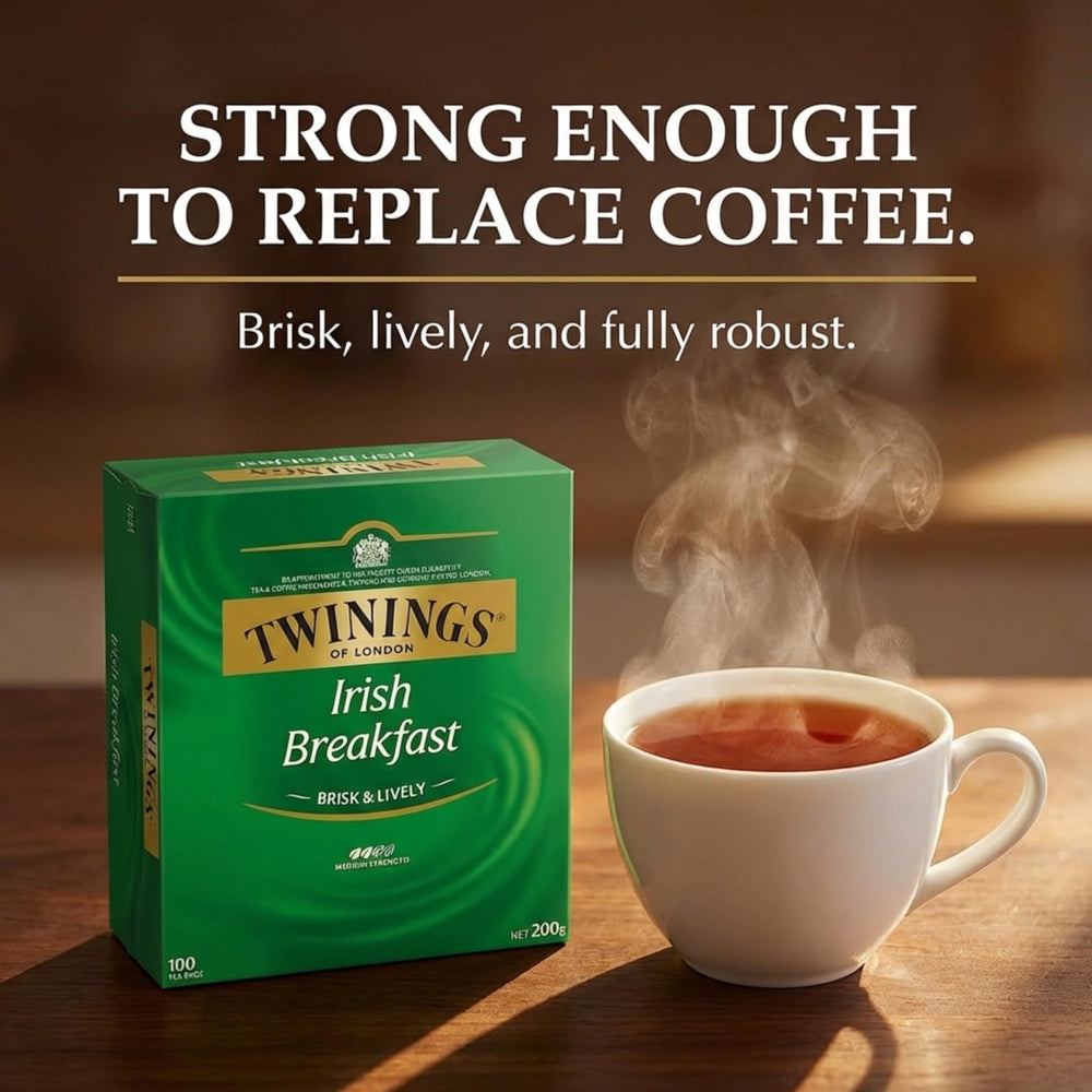 Close-up of Twinings teabag texture highlighting quality and infusion benefit