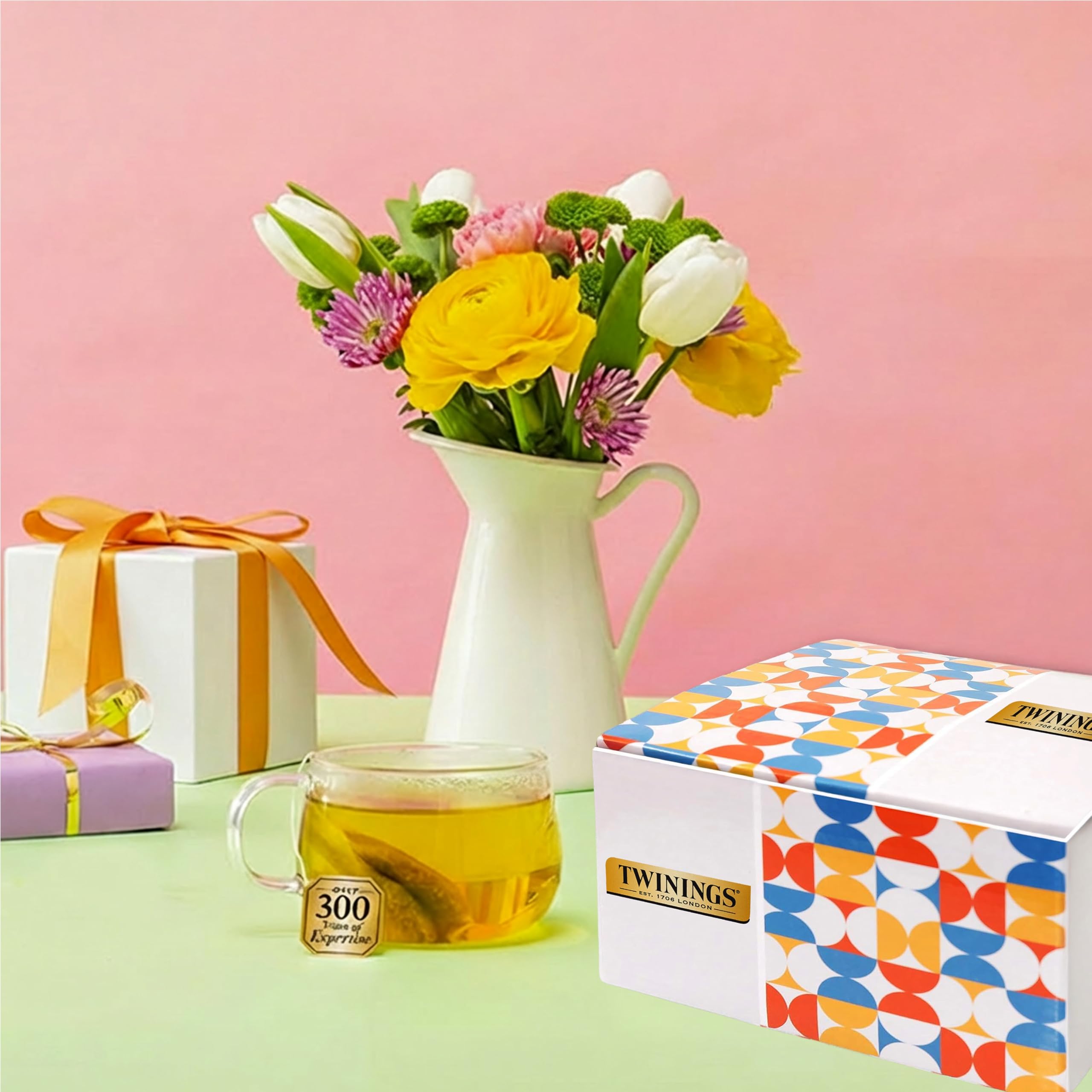 Twinings loose-leaf texture detail for a peek at blend ingredients